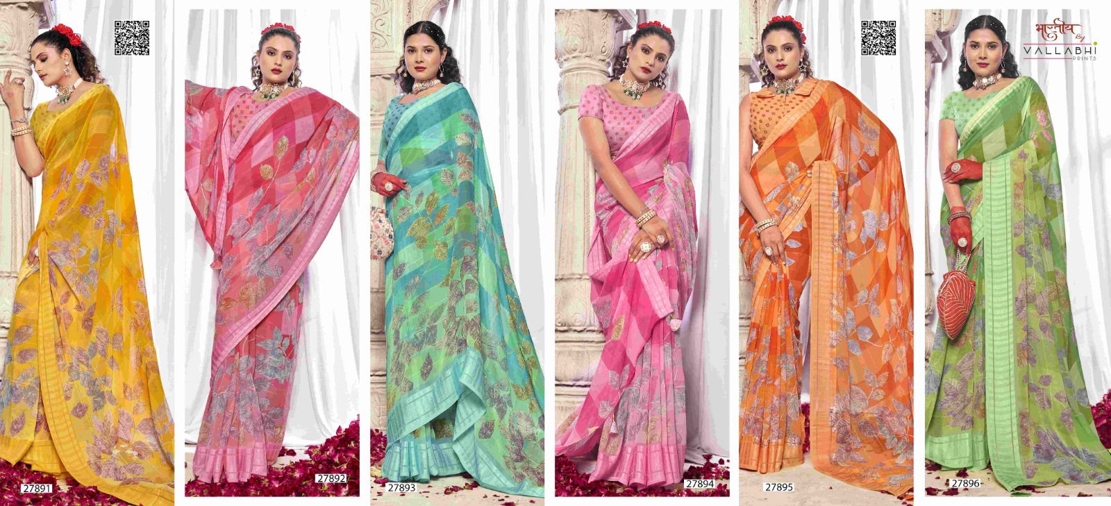 Gaurisha By Vallabhi Printed Daily Wear Georgette Sarees Wholesale Price In Surat